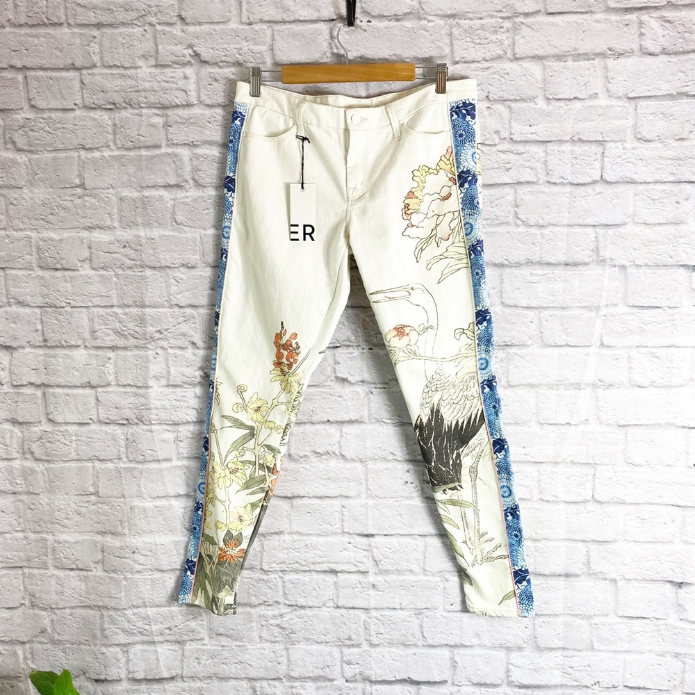 MOTHER The Looker Skinny Jeans in Scent of Sake Print